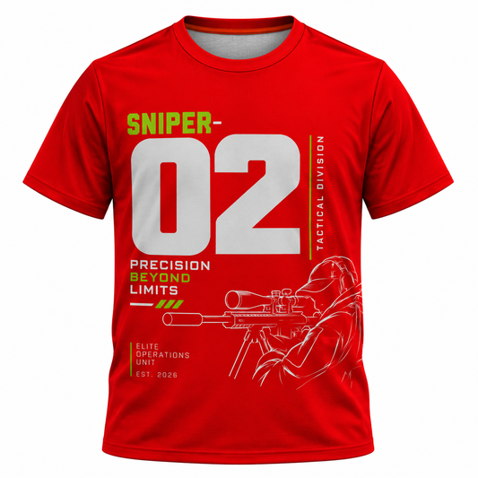 Red Sniper - Unisex AOP Oversized Tee