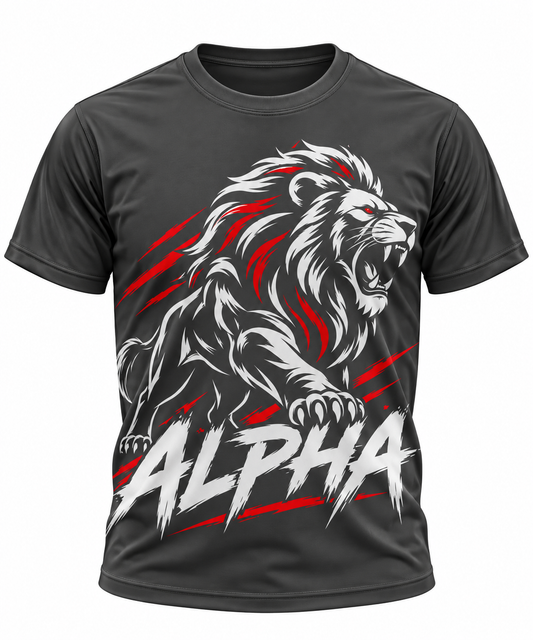 Grey Alpha - Unisex AOP Oversized Tee