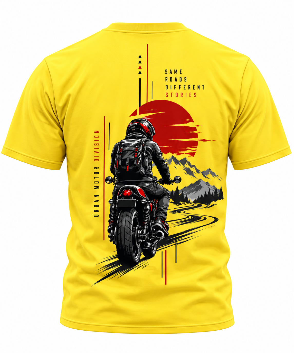 Ride Hard Yellow - Unisex AOP Oversized Tee