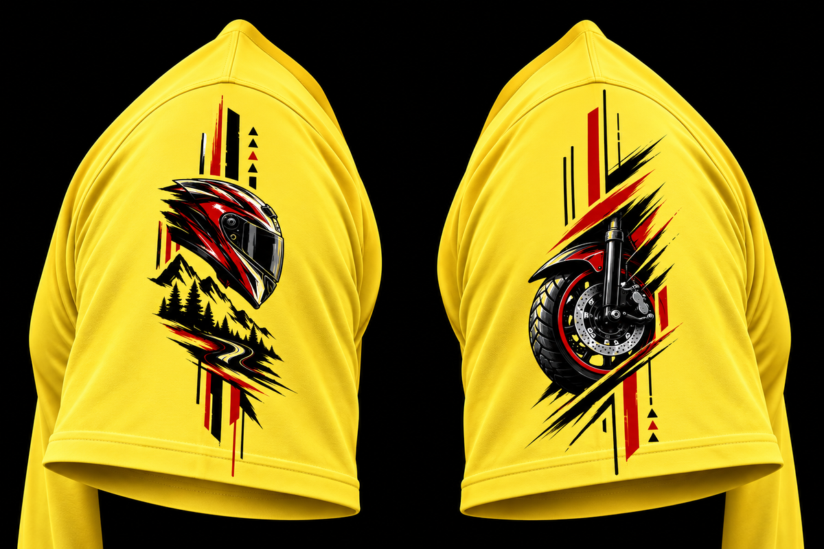 Ride Hard Yellow - Unisex AOP Oversized Tee