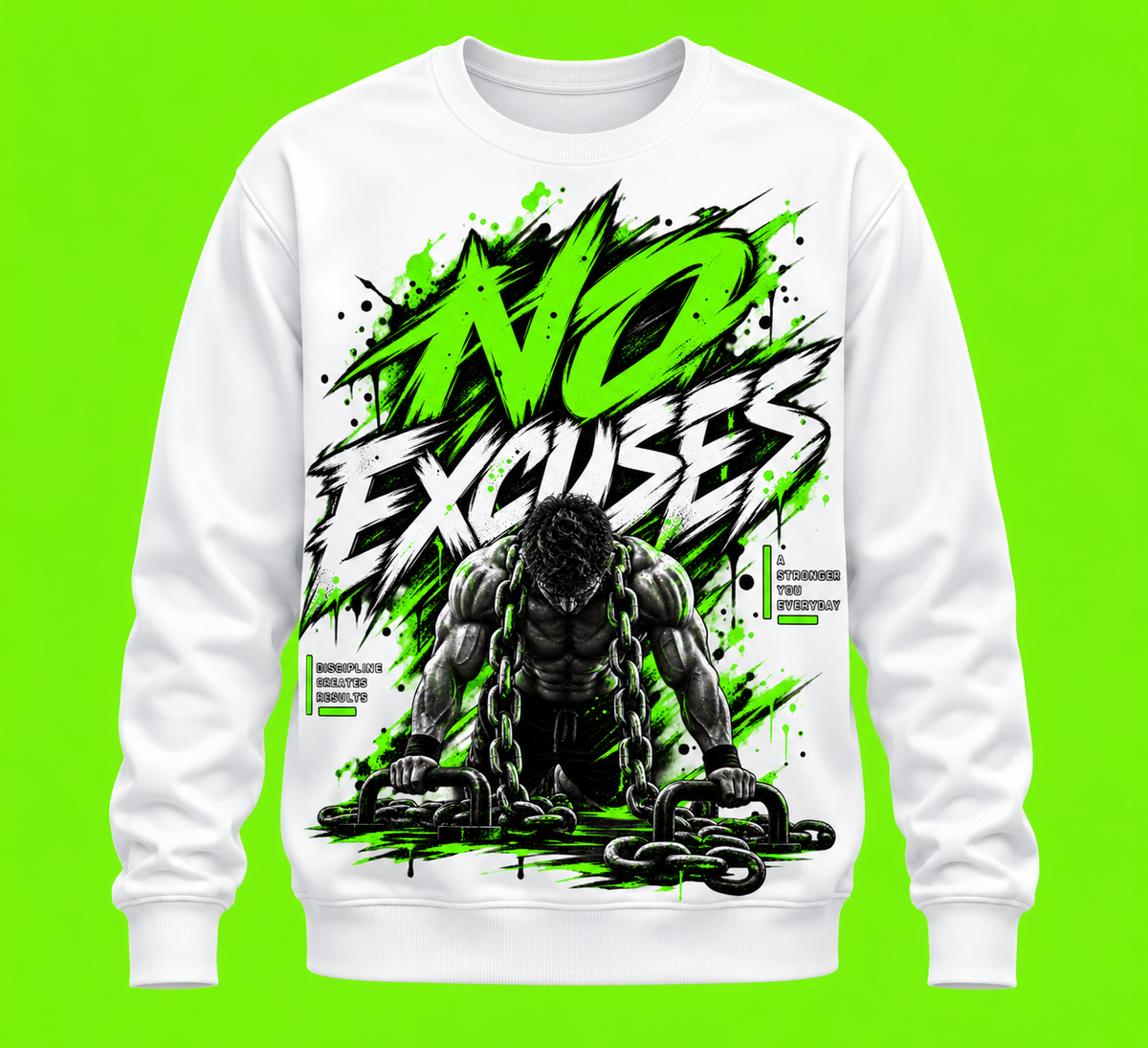 No Excuse - Unisex AOP Sweatshirt